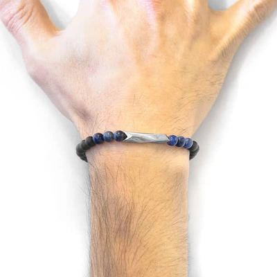 Anchor & Crew Blue Sodalite Orinoco Silver & Stone Bracelet