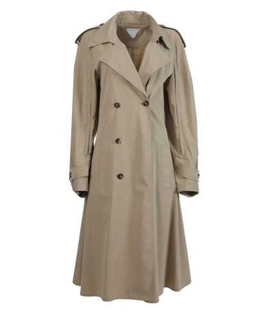 Shop Bottega Veneta Sand Beige Trench Coat In Neutral