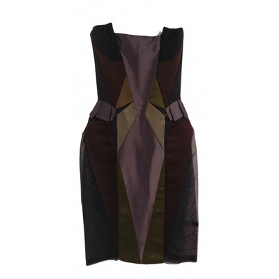 Pre-owned Giles Silk Mid-length Dress In Multicolour
