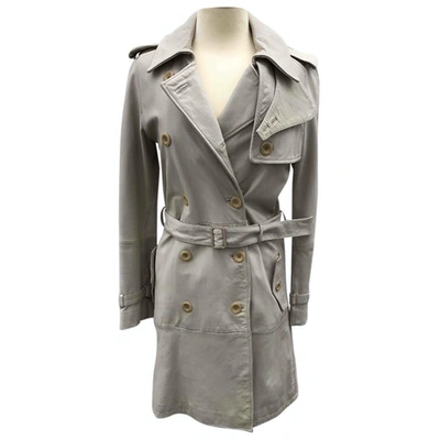 Pre-owned Closed Beige Leather Trench Coat