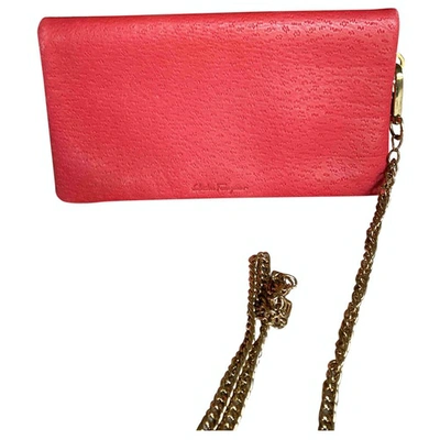 Pre-owned Ferragamo Leather Crossbody Bag In Red