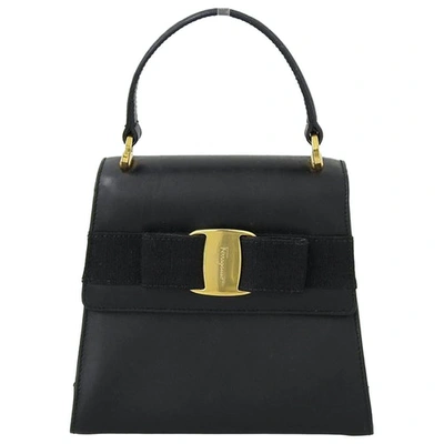 Pre-owned Ferragamo Black Leather Handbag