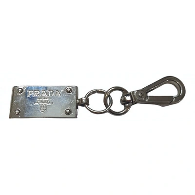 Pre-owned Prada Bag Charm In Silver