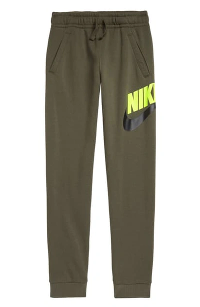 Shop Nike Kids' Sportswear Club Fleece Sweatpants (big Boy) In Cargo Khaki/ Cargo Khaki
