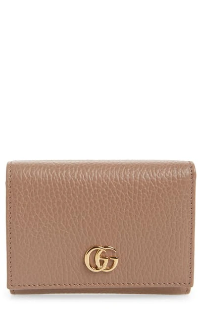 Shop Gucci Petite Leather French Wallet In Porcelain Rose