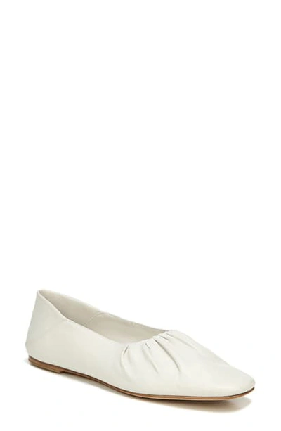 Shop Vince Kali Convertible Ruched Ballet Flat In Off White