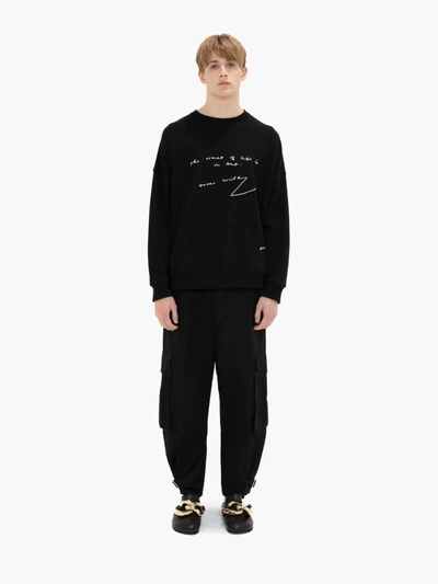 Shop Jw Anderson Oscar Wilde Capsule: Oversized Sweatshirt In Black