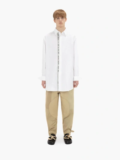 Shop Jw Anderson Oscar Wilde Capsule: Oversize Tape Shirt In White