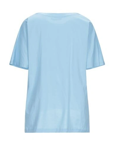 Shop Liviana Conti Woman T-shirt Sky Blue Size S Cotton