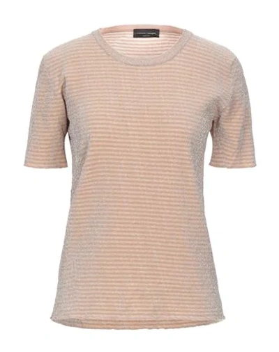 Shop Roberto Collina Woman Sweater Beige Size M Cotton, Metallic Polyester, Nylon