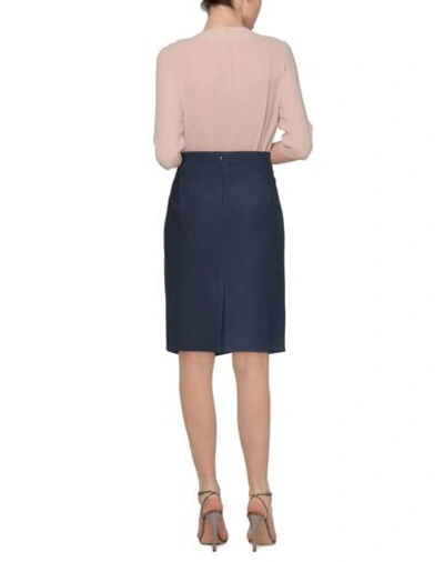 Shop Armani Collezioni Midi Skirts In Dark Blue