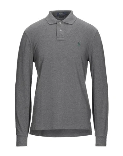 Shop Polo Ralph Lauren Polo Shirt In Grey