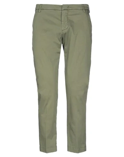 Shop Entre Amis Man Pants Military Green Size 38 Cotton, Elastane