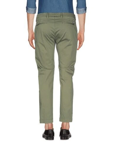 Shop Entre Amis Man Pants Military Green Size 38 Cotton, Elastane