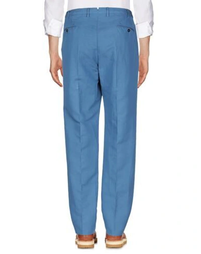 Shop Incotex Casual Pants In Slate Blue