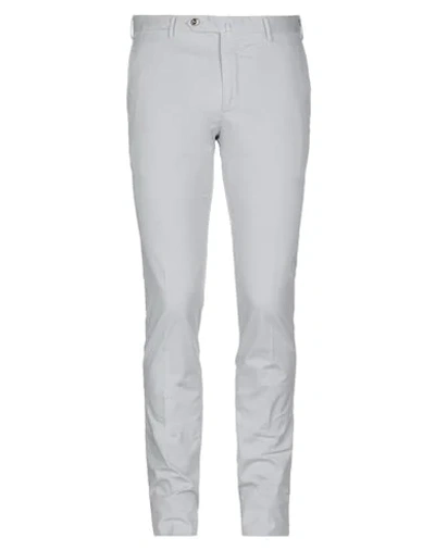 Shop Pt Torino Man Pants Light Grey Size 40 Cotton, Elastane