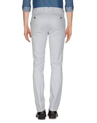 Shop Pt Torino Man Pants Light Grey Size 40 Cotton, Elastane