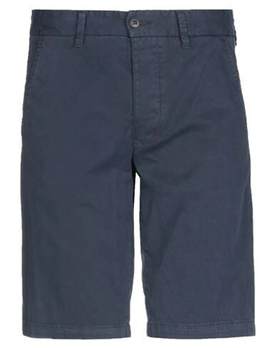 Shop Blauer Man Shorts & Bermuda Shorts Midnight Blue Size 28 Cotton, Elastane