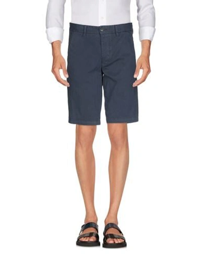 Shop Blauer Man Shorts & Bermuda Shorts Midnight Blue Size 28 Cotton, Elastane