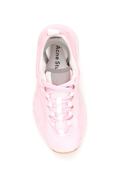 Shop Acne Studios Overdyed Manhattan Sneakers In Fluo Pink