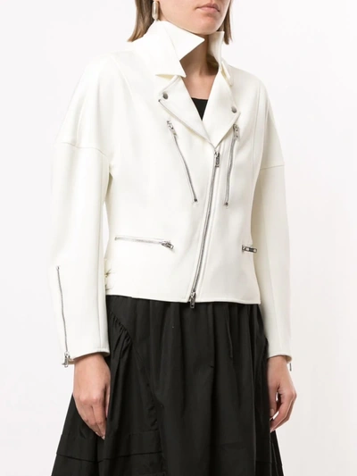 Shop 3.1 Phillip Lim / フィリップ リム Hooded Cotton Biker Jacket In White