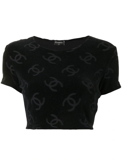 Chanel ONLY: Crop Top with Button Down Shirt Combo Small / Black
