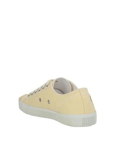 Shop Maison Margiela Man Sneakers Light Yellow Size 7 Textile Fibers