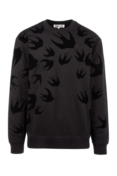 Shop Mcq By Alexander Mcqueen Mcq Alexander Mcqueen Swallow Crewneck Sweatshirt In Black