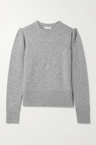 Shop Alex Mill Claire Merino Wool And Cashmere-blend Sweater In Gray