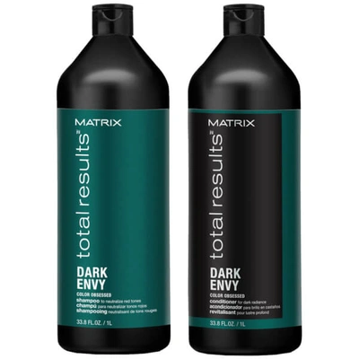 Shop Matrix Dark Envy Colour Correcting Green Shampoo And Conditioner Duo Set For Dark Brunettes 1000ml