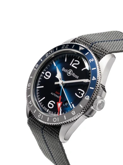 Shop Bell & Ross Br V2-93 Gmt 41mm In Blue