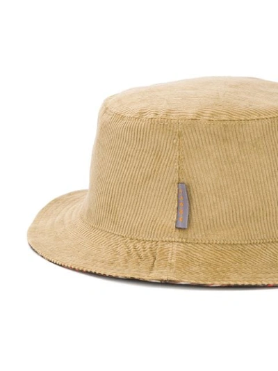 Shop Anglozine Reversible Check Hat In Brown