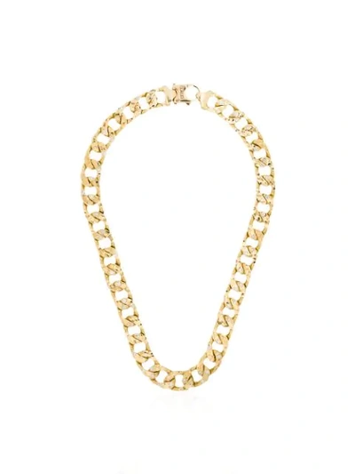 Shop Laud 18kt Yellow Gold Curb Diamond Necklace