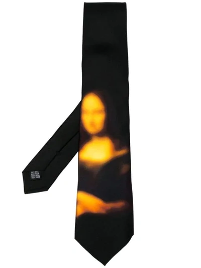 Shop Off-white Blurred Monalisa Tie In Black