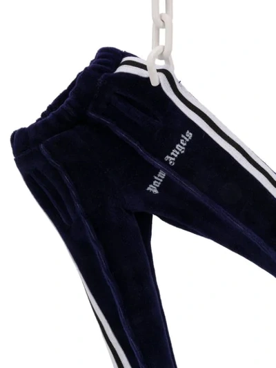 Shop Palm Angels Track Pants Keyring In Blue