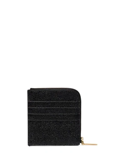 Shop Thom Browne Logo-loop Zip-around Wallet In Black