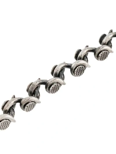 Guidi 925 Chiodi Bracelet In Metallic