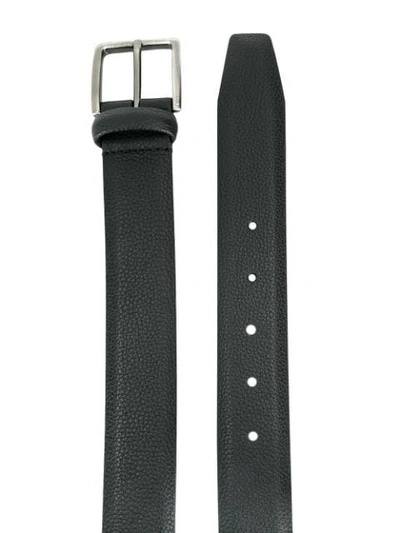 Shop Anderson's Grained Leather Belt In Black