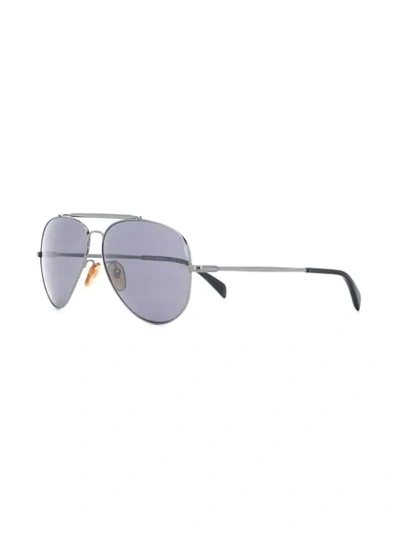 Shop David Beckham Eyewear Aviator-style Sunglasses In Grey
