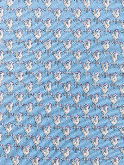 Shop Ferragamo Weather Vane Printed Silk Tie In Light Blue