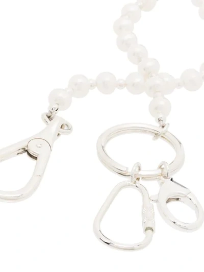 Shop Hatton Labs Carabiner Pearl Necklace In White