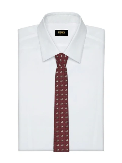 Shop Fendi Bag Bugs Necktie In Red