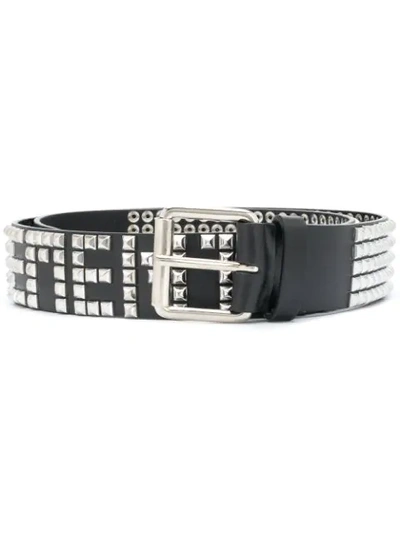 STUDDED LOGO BELT