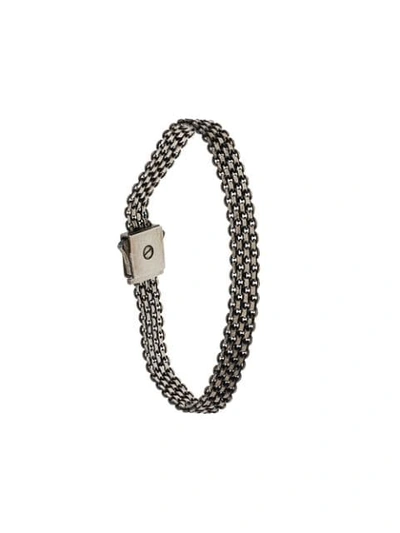 Shop Saint Laurent Chunky Chain Bracelet In Metallic