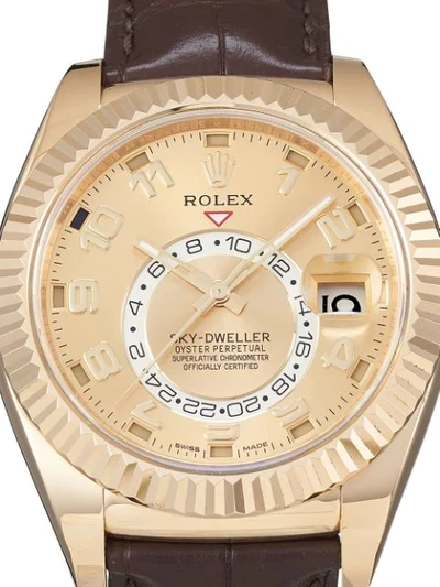 Shop Rolex 2020 Unworn Sky-dweller 42mm In Gold