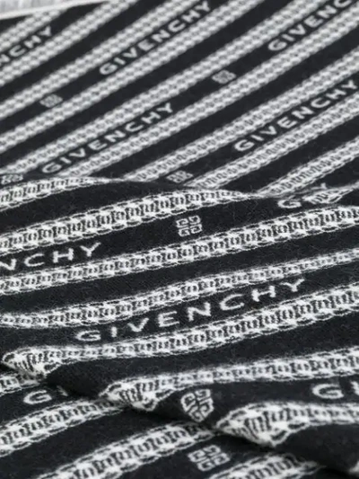 Shop Givenchy Logo-jacquard Scarf In Black