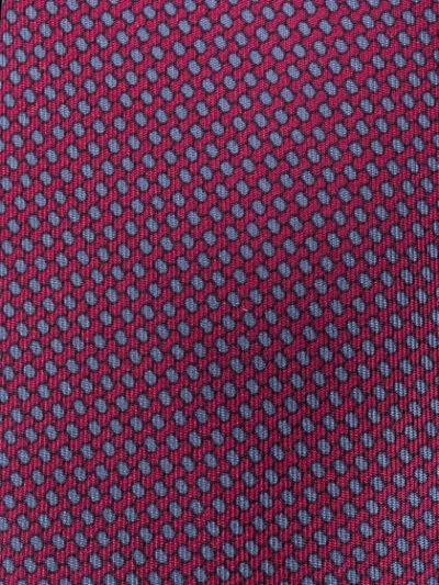 Shop Brioni Geometric-print Pointed Tie In Red
