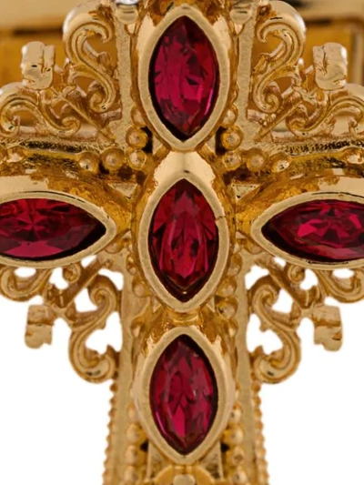 Shop Dolce & Gabbana Baroque Cross Cufflinks In Gold