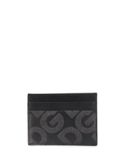 Shop Dolce & Gabbana Dg Embossed Cardholder In Black