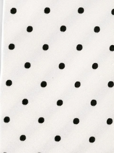 Shop Dolce & Gabbana Polka Dot Embroidered Tie In White